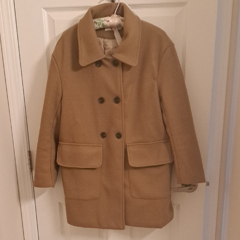 Double-Breasted Tan Coat